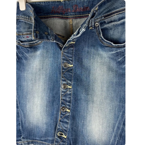 Vintage 1990’s 2000’s ‘Tommy Hilfiger Denim’ Mini Denim Pencil Skirt • Small - Picture 5 of 10